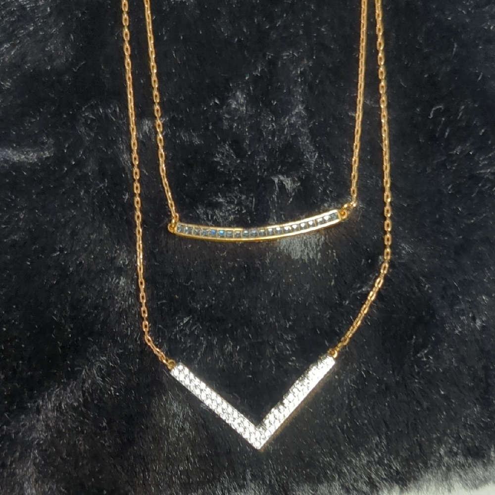 Rose Gold and Silver Layered Necklace